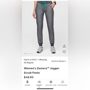 Figs Zamora Jogger scrub pants in Graphite - Size: M